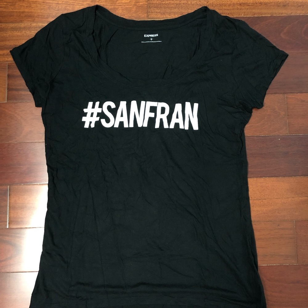 Express black short sleeve graphic tee #sanfran